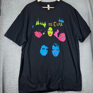 The Cure Inbetween Days Colorful Band Graphic Tee Black Unisex T-Shirt XL